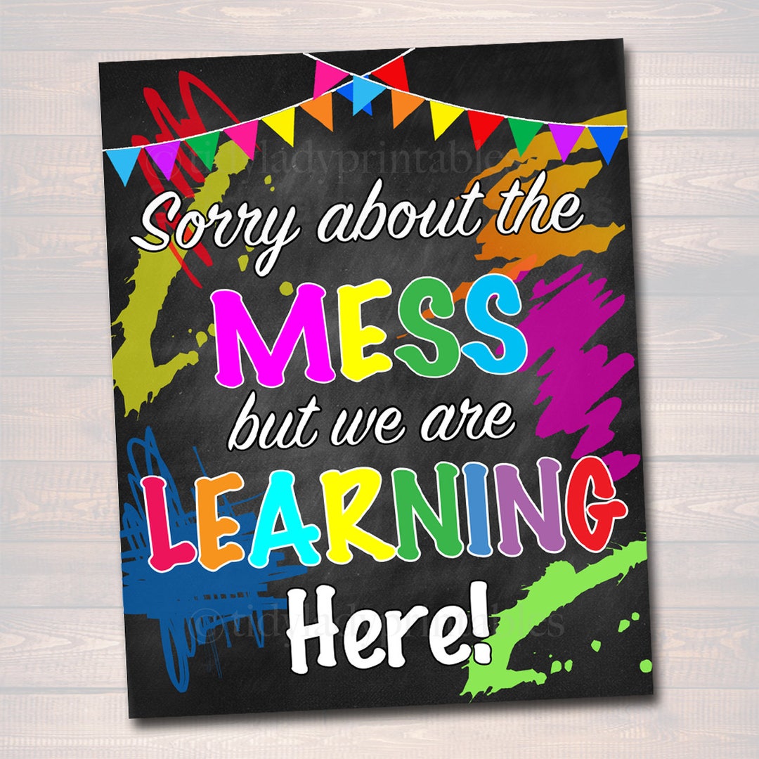 Classroom Mess Poster: Teacher Printables, Playroom Decor (digital ...
