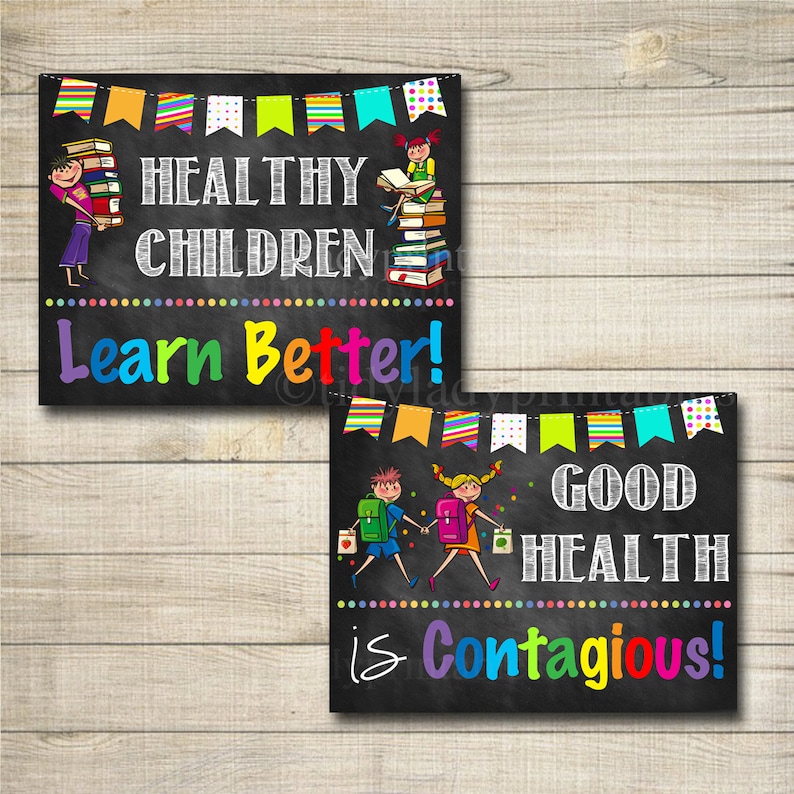 Health Room Office Posters, School Health Posters, Nurse, INSTANT DOWNLOAD, Health Room Wall Art, Doctor Office Decor, School Health Clinic image 2