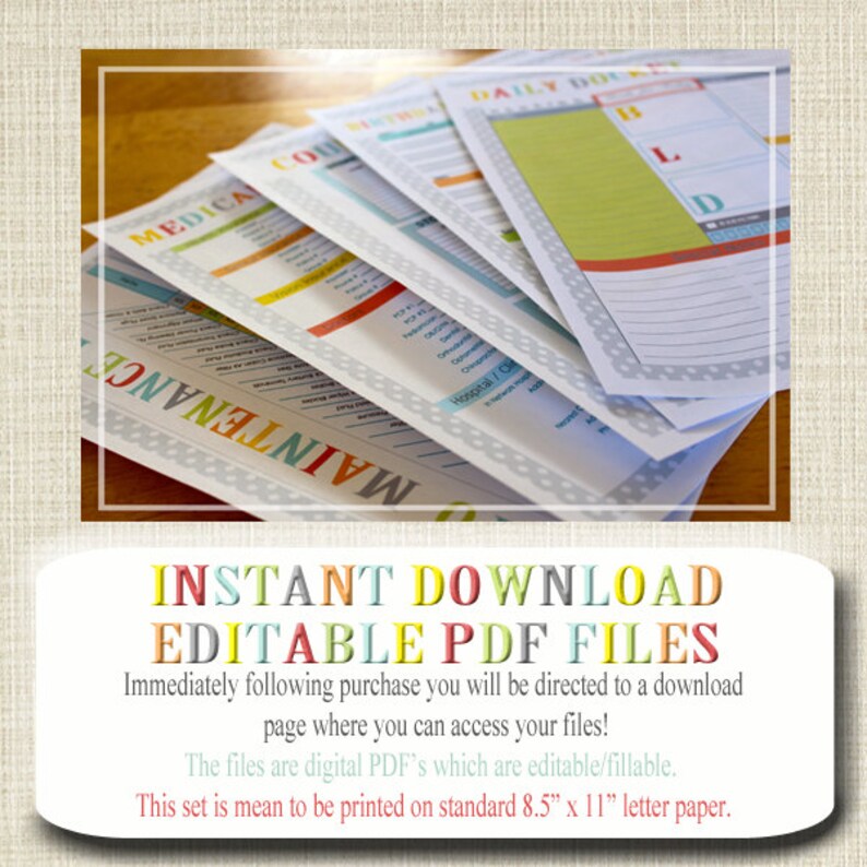 Mom Planner Printable Organizer Sheets Home Management - Etsy New Zealand