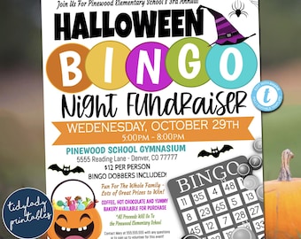 Editable Halloween Bingo Night Flyer: School Fundraiser (Digital Download)
