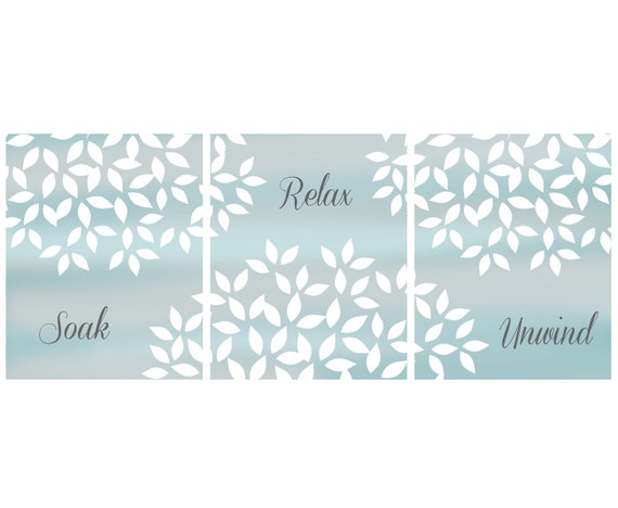 Serene Bathroom Printable Art Set Instant Download Modern Zen Bathroom Decor Coastal Decor Blue Gray Art Soak Relax Unwind Set Of 3 By Tidylady Printables Catch My Party