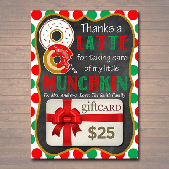Printable Donut Gift Card Holder Instant Teen Gifts