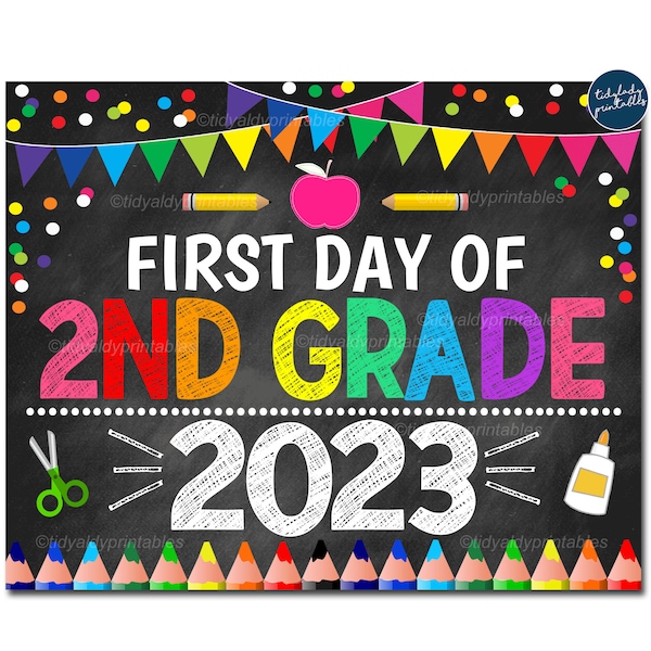First Day Of School Printable 2nd Grade Etsy UK First Day Of School Printable 2nd Grade Etsy UK