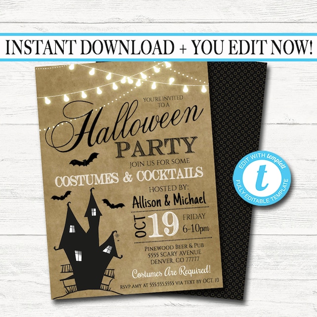 Costume Cocktail Party Invitation