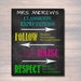 Editable Classroom Rules Poster: Chalkboard Style (digital Download) - Etsy