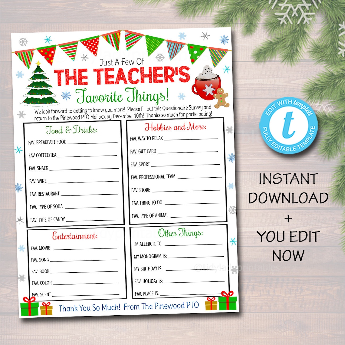 christmas-teacher-favorites-survey-teacher-holiday-wish-list-etsy