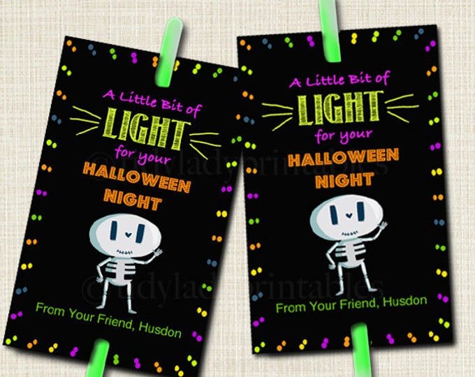 EDITABLE Glow Stick Favor Tags Glow Stick Labels Printable - Etsy