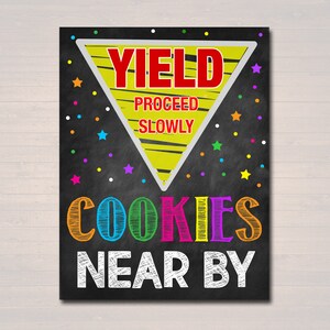 Letrero de puesto de galletas, detener la venta de galletas aquí, banner de entrega de galletas imprimible, póster de puesto de galletas, venta de galletas, puesto de recaudación de fondos DESCARGA INSTANTÁNEA