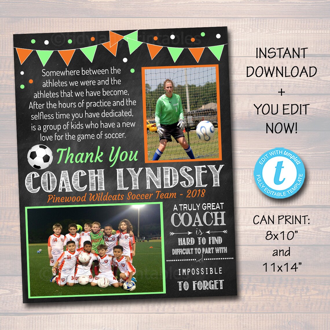 SOCCER Coach Gift Coach Award Soccer Team Gift End of Etsy