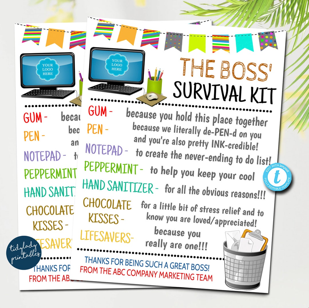 Boss Survival Kit Gift Tags Corporate Professional s Day Admin HR boss-survival-kit-gift-tags-corporate-professional-s-day-admin-hr