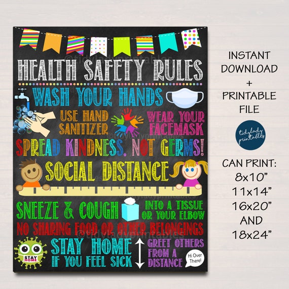 School Health Safety Poster, Health Clinic Nurse, Classroom Teacher