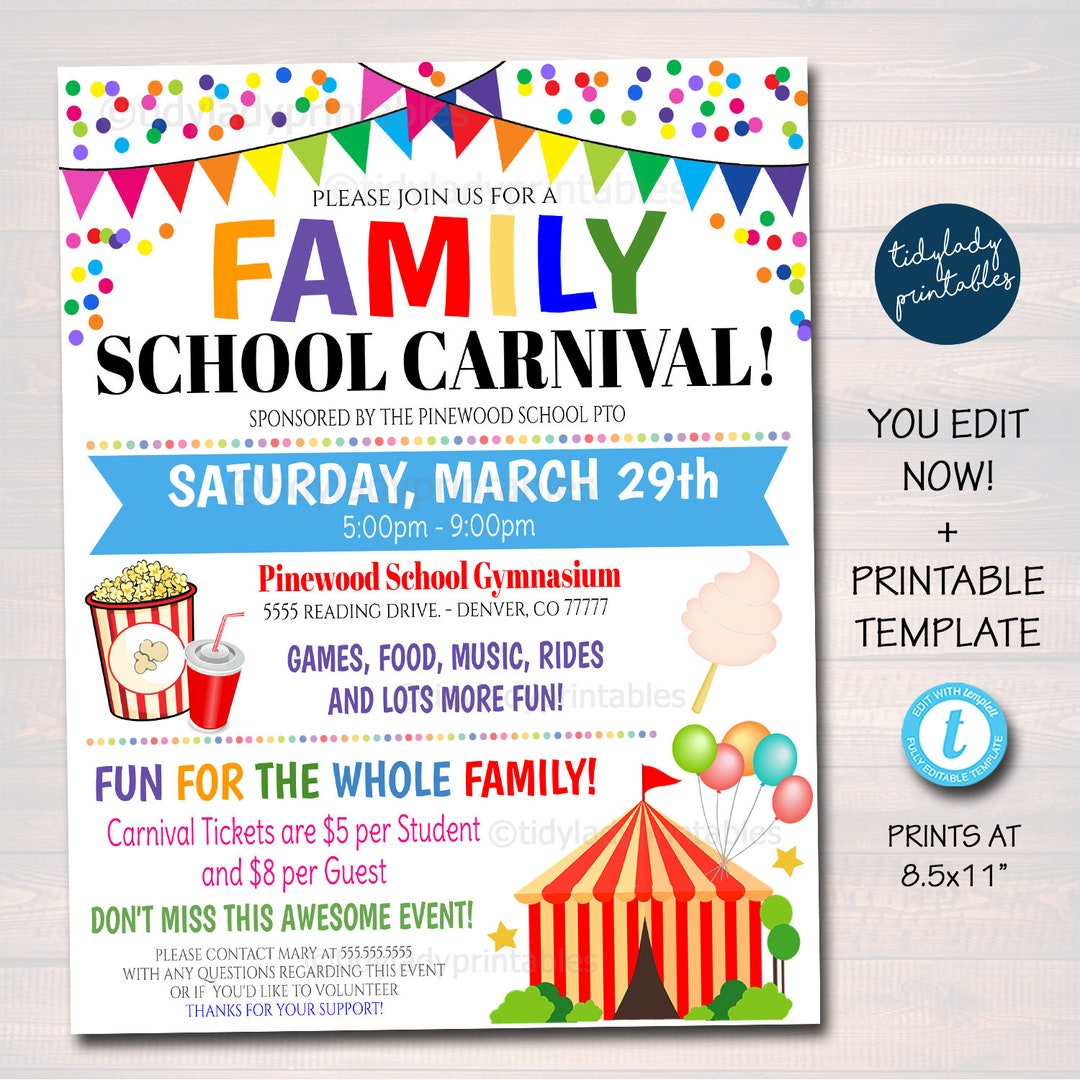 editable-family-carnival-flyer-printable-pta-pto-flyer-school-church