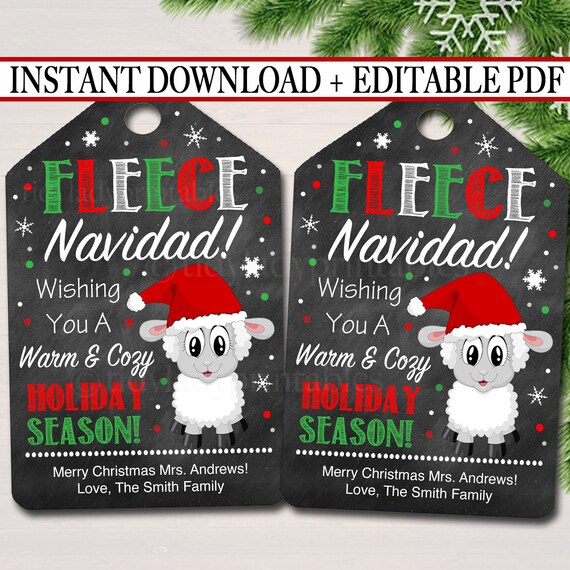 Editable Fleece Navidad Christmas Gift s Secret Santa Office Staff Teacher Gift Holiday Printable White Elephant Instant Download By Tidylady Printables Catch My Party Editable Fleece Navidad Christmas Gift s Secret Santa Office Staff Teacher Gift Holiday Printable White Elephant Instant Download By Tidylady Printables Catch My Party