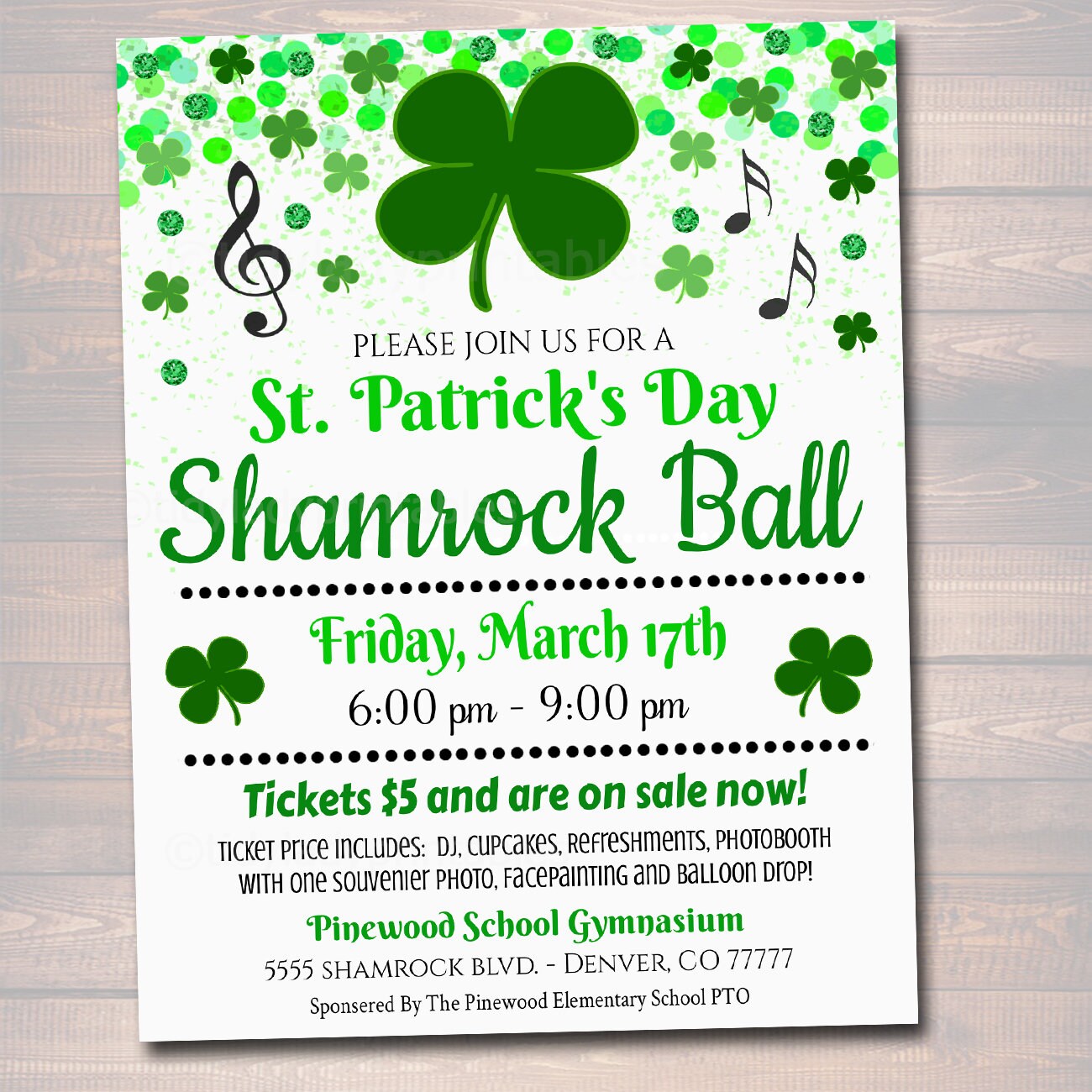 st patricks day dance invitation
