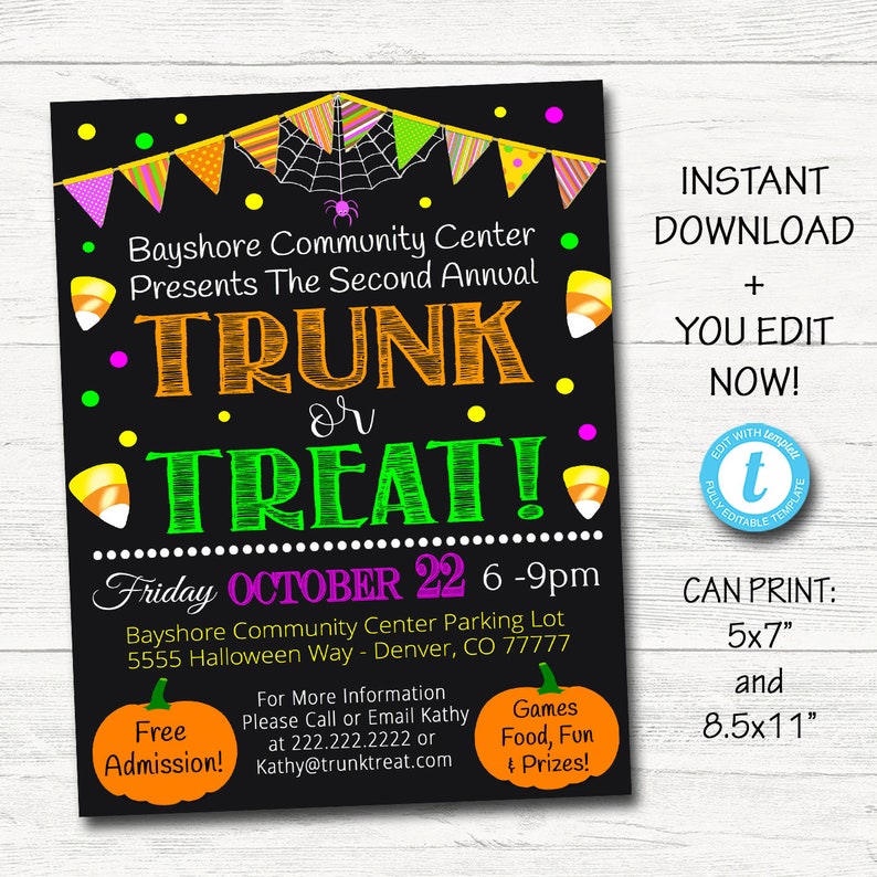 editable-trunk-or-treat-flyer-invitation-printable-halloween-etsy