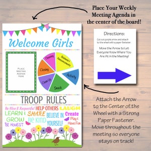 Daisy Kaper Chart & Meeting Display Board INSTANT EDITABLE Daisy Troop Leader Forms, Daisy Meetings, Welcome Printable Panels image 6