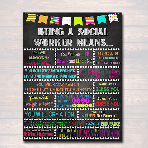 Social Worker Inspirational Art, Social Worker Gift, Social Worker Office Decor Printable Wall Art, INSTANT DOWNLOAD, Social Worker Poster Il_570xn