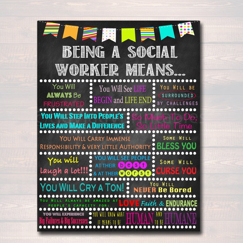 Social Worker Inspirational Art: Office Decor Poster (digital Download ...