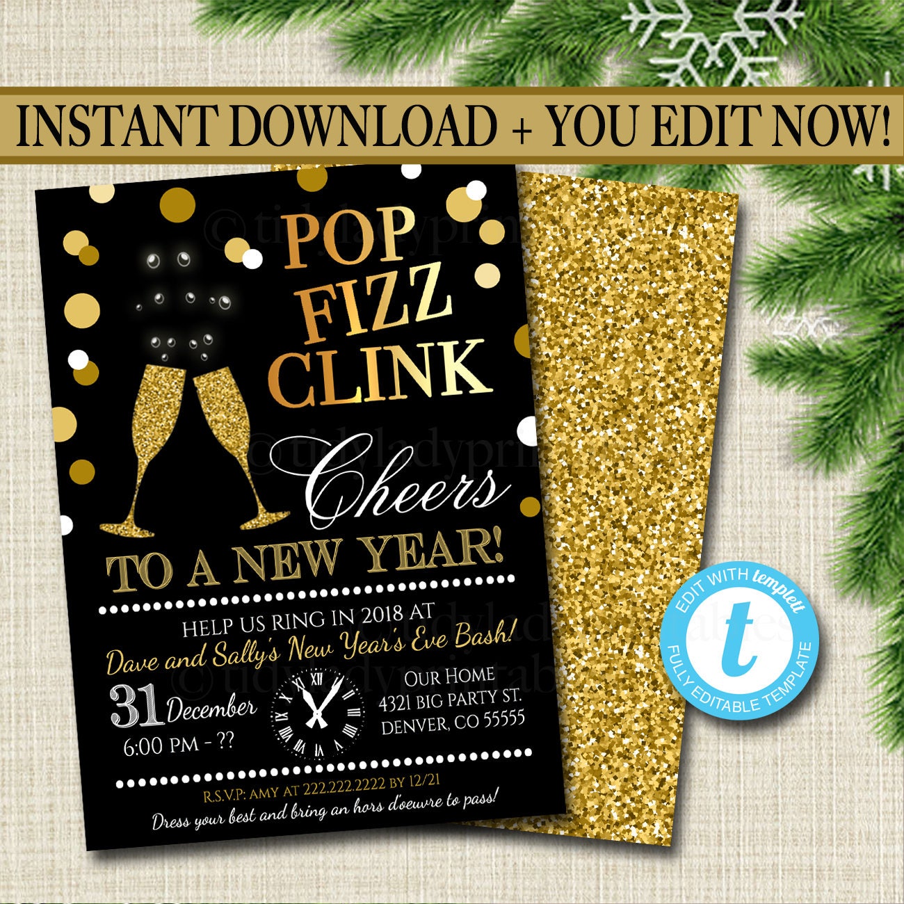 New Year\\S Eve Invitations 2