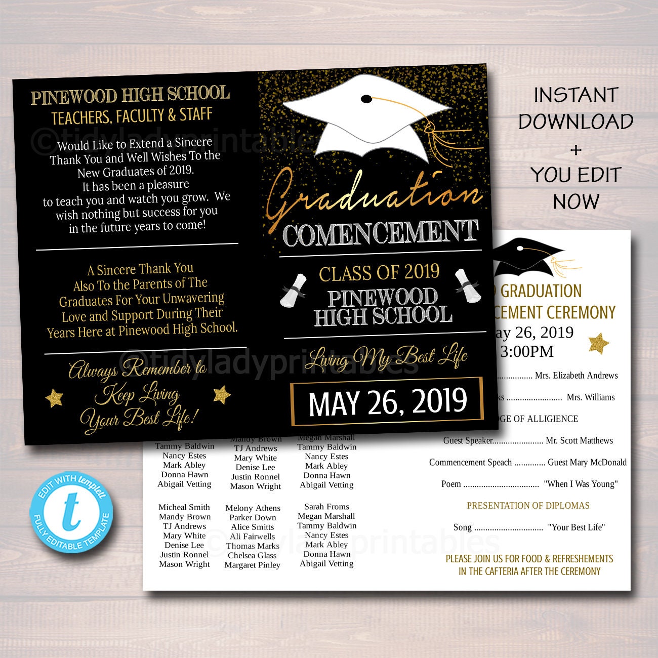 Graduation Ceremony Program Template