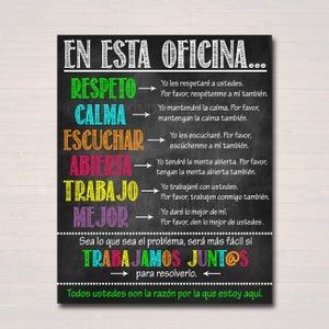 Spanish Office Decor, Counselor Therapist Printable Poster, High School Expectations Rules Respect, Teen Psychologist, Assistant Principal