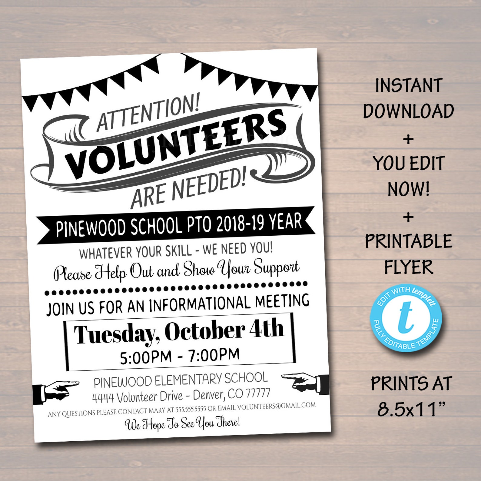 Volunteer Brochure Template