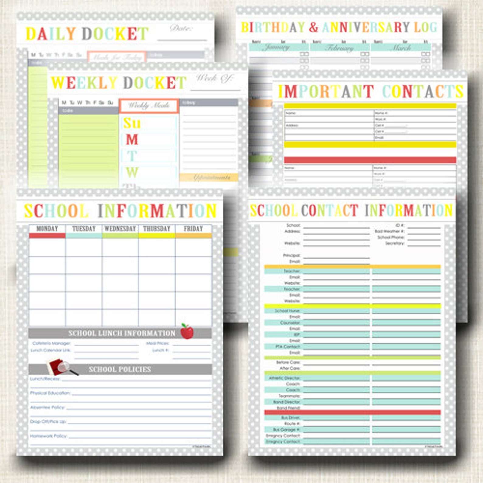 Mom Planner Printable Organizer Sheets Home Management - Etsy New Zealand