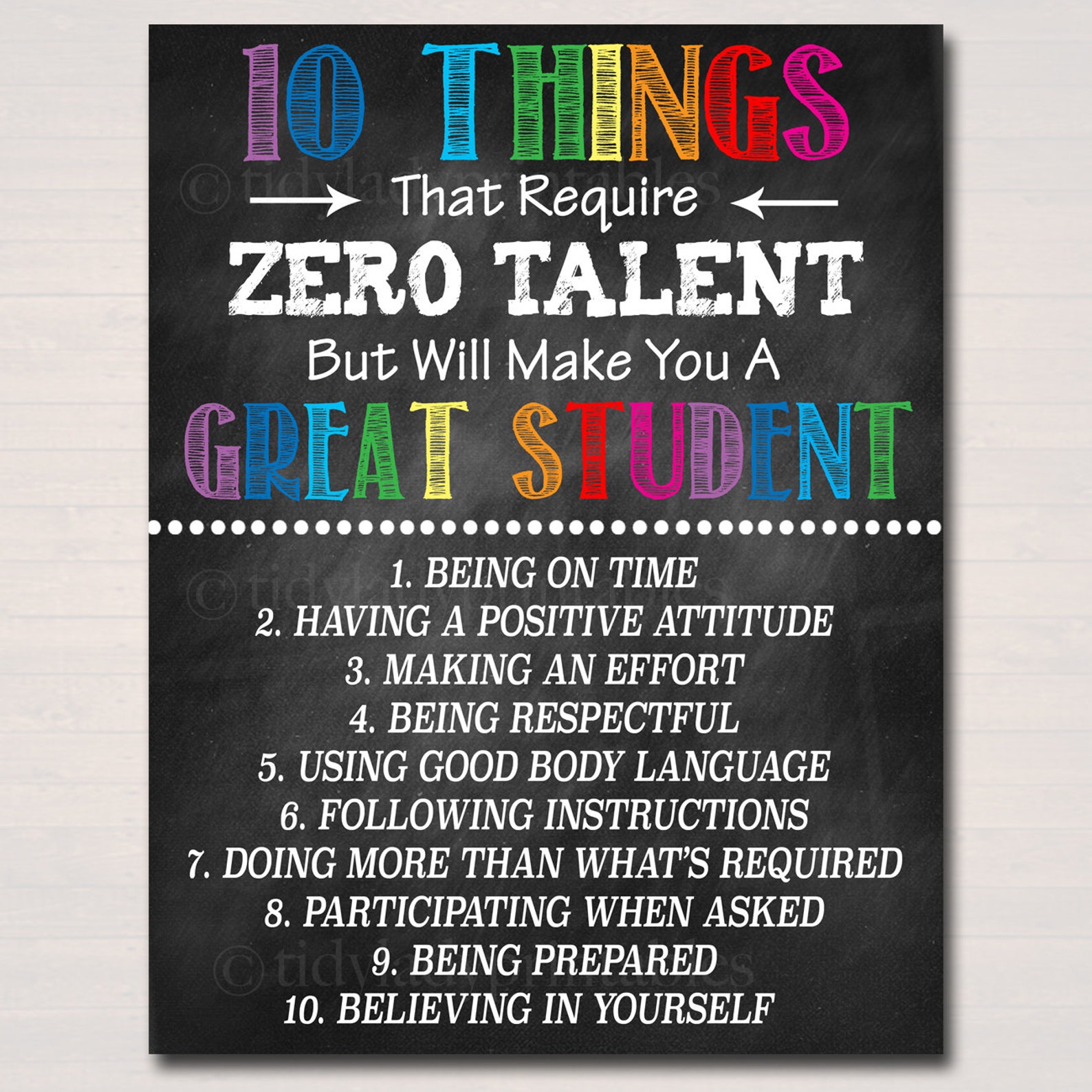 Classroom Decor High School Teacher Printable Poster - Etsy