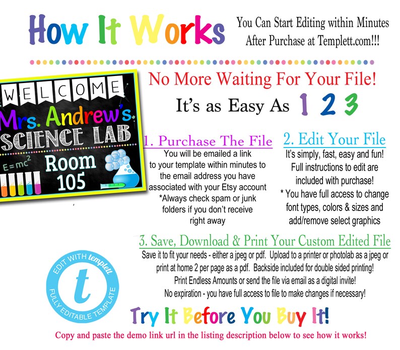 Science Teacher Classroom Door Sign Science Lab Printable | Etsy