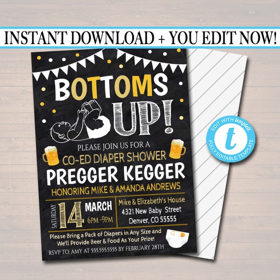 diaper keg invites