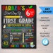 First Day Of School Sign, back to School Chalkboard Poster Personalized School Chalkboard Sign, Any Grade Sign, 1st Day of School 