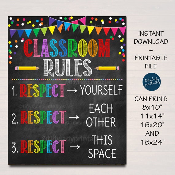 Classroom Decor, High School Teacher Printable Poster, Expectations ...