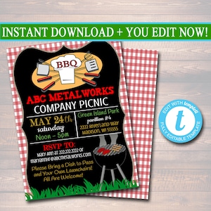 CUSTOM Picnic Invitation, Company Picnic, Family Picnic, BBQ Invite, Picnic Invitation, Company Outing, Barbecue Party, Summer Party Invite