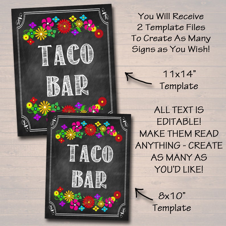Editable Fiesta Signs Printable Mexican Theme Party Decor - Etsy