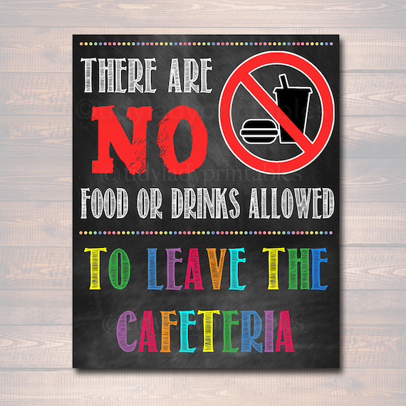 School Cafeteria Rules Poster PRINTABLE INSTANT DOWNLOAD Lunchroom school-cafeteria-rules-poster-printable-instant-download-lunchroom