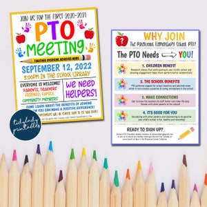 Editable School PTO PTA Forms Bundle: Fundraiser, Volunteer, Meeting ...