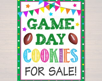 Skylt för kakbås för fotbollsmatchdagen: Superbowl-affisch (digital nedladdning)