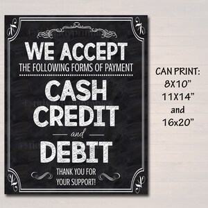 AFDRUKBAAR creditcardbord, fondsenwervingsstand, bakverkoop, cookiestandbord we accepteren creditcards Scouts cookiebanner, cookie booth poster
