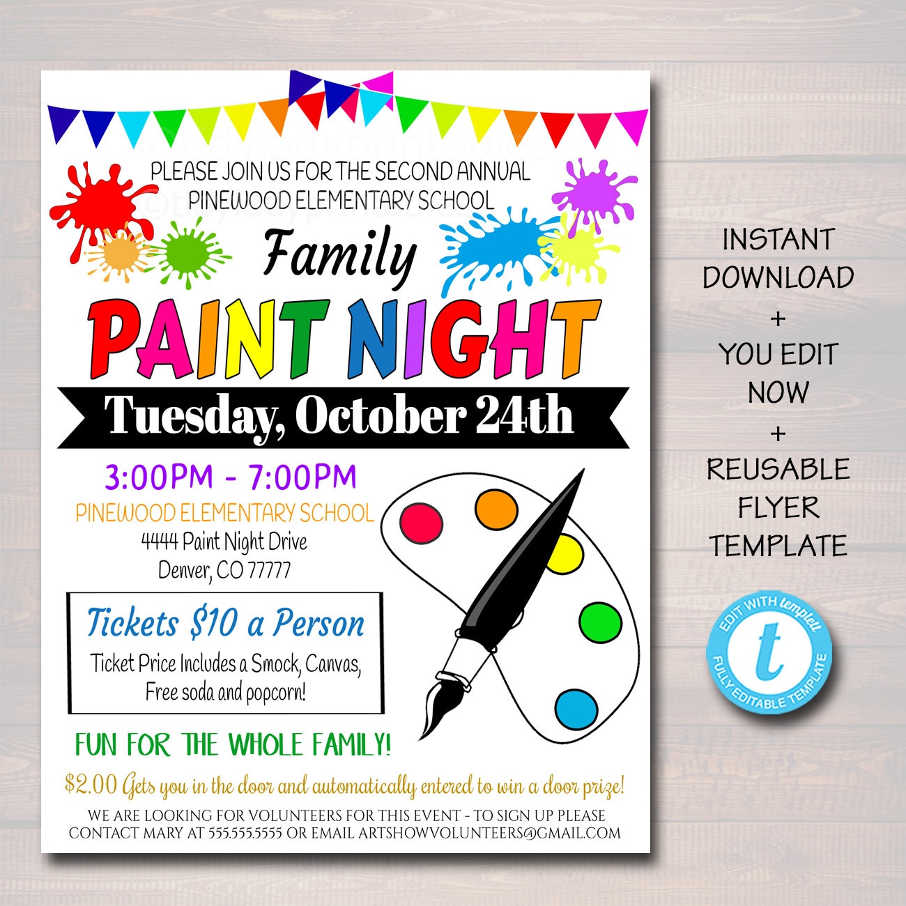 Family Night Flyer Template