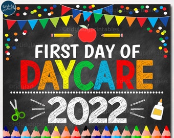 Childcare A4 Printable 1st Day Sign Instant Edit & Download Editable ...