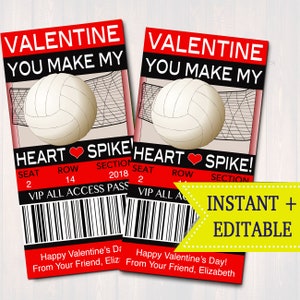EDITIERBARE VINTAGE VALENTINSTAG Karten, SOFORTIGER DOWNLOAD, druckbare Kinder Valentine, Klassenzimmer Valentine, You Make My Heart Spike!
