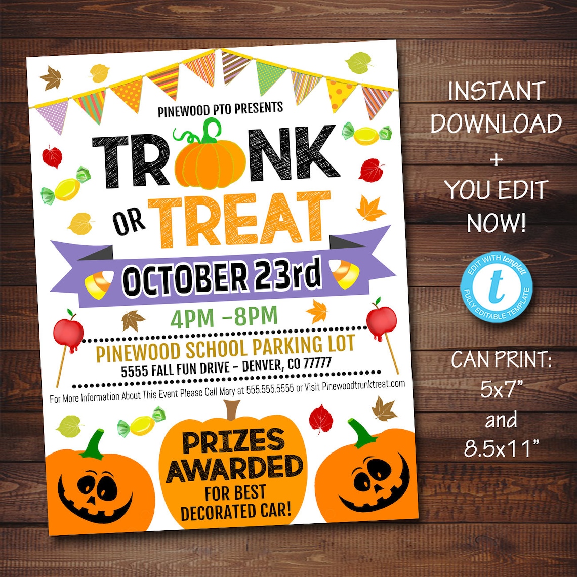 editable-trunk-or-treat-flyer-invitation-printable-halloween-etsy