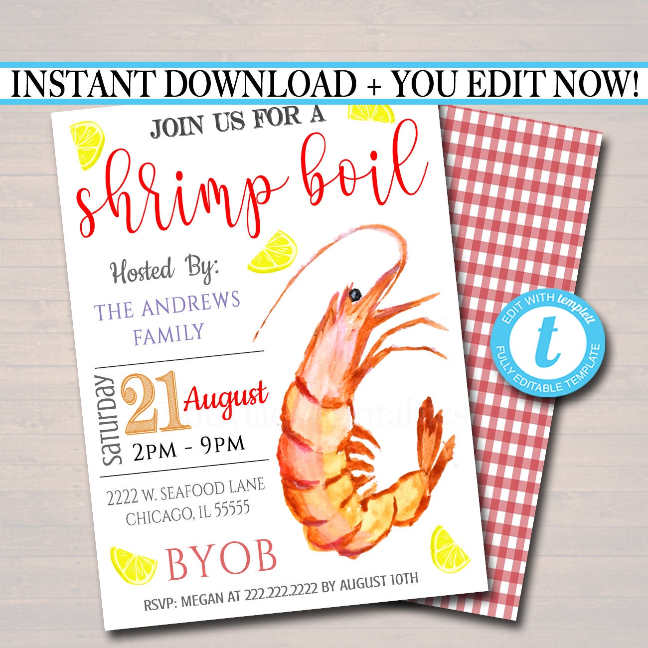 Shrimp Boil Invitation 8