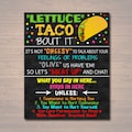 Taco Confidentiality Poster: Counselor Office Decor (Digital Download)