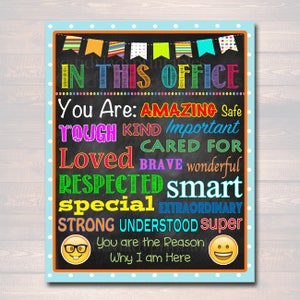 When You Enter This Office School Counselor Digital Poster, Therapist Decor, Social Worker Principal Office Sign Printable INSTANT DOWNLOAD