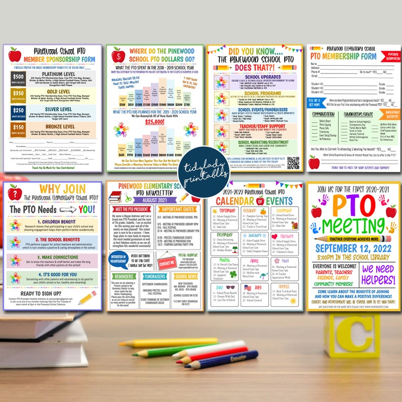 Editable PTO PTA Forms Bundle: School Event Marketing Templates ...