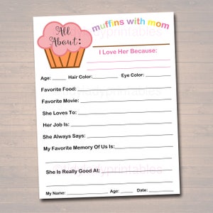 EDITABLE Muffins With Mom Set Thank You Tags, Printable PTA Flyer, Mother's Day Event, School Mom Appreciation Fundraiser Digital Invitation image 5