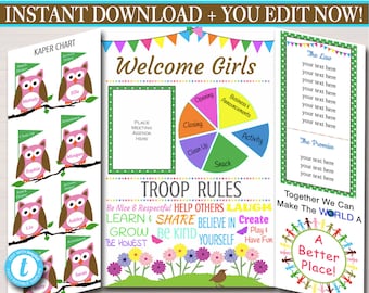 Brownie Girl Scout Kaper Chart Printable Instant Download - Etsy