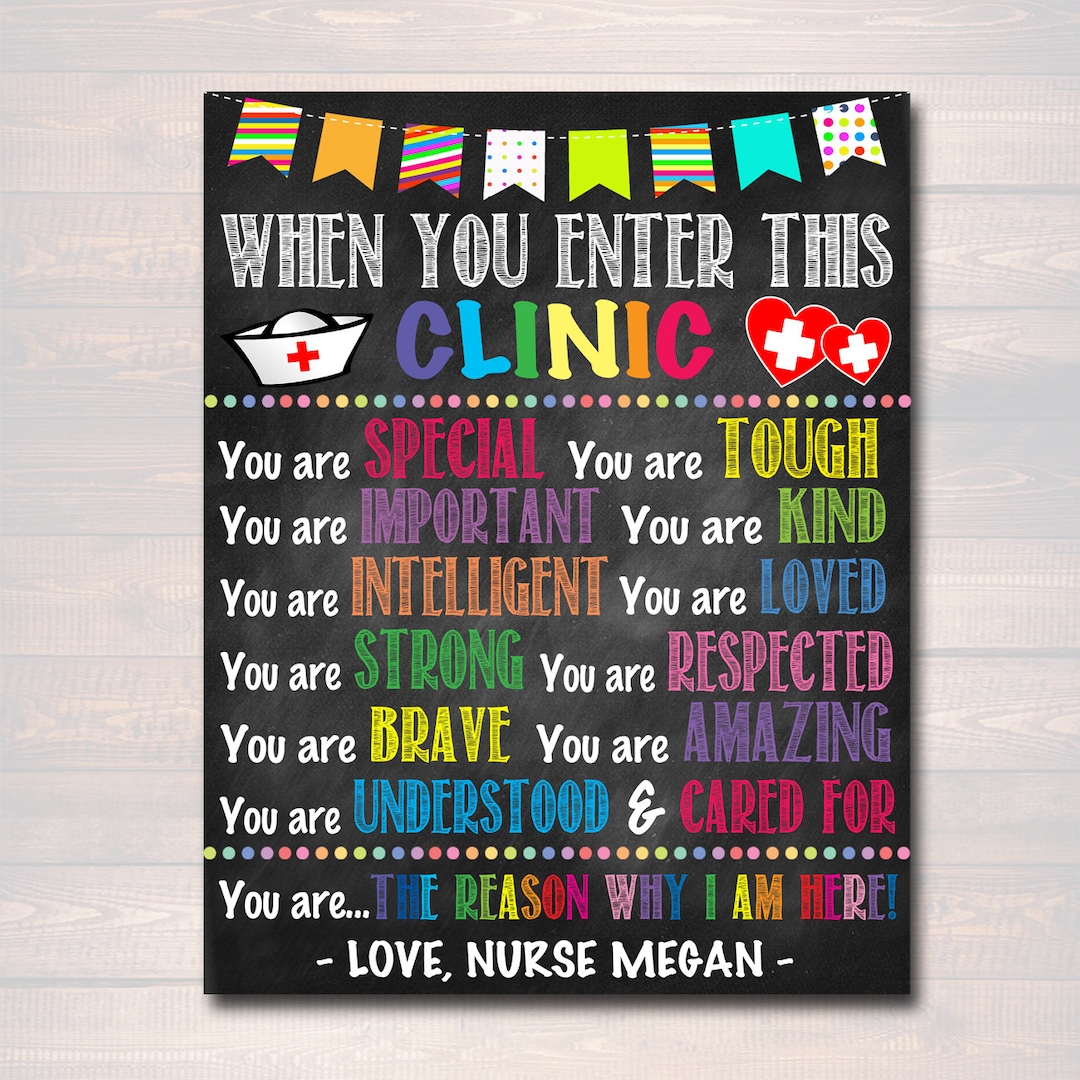 Personalized Printable School Health Office Poster Pediatric Clinic ...