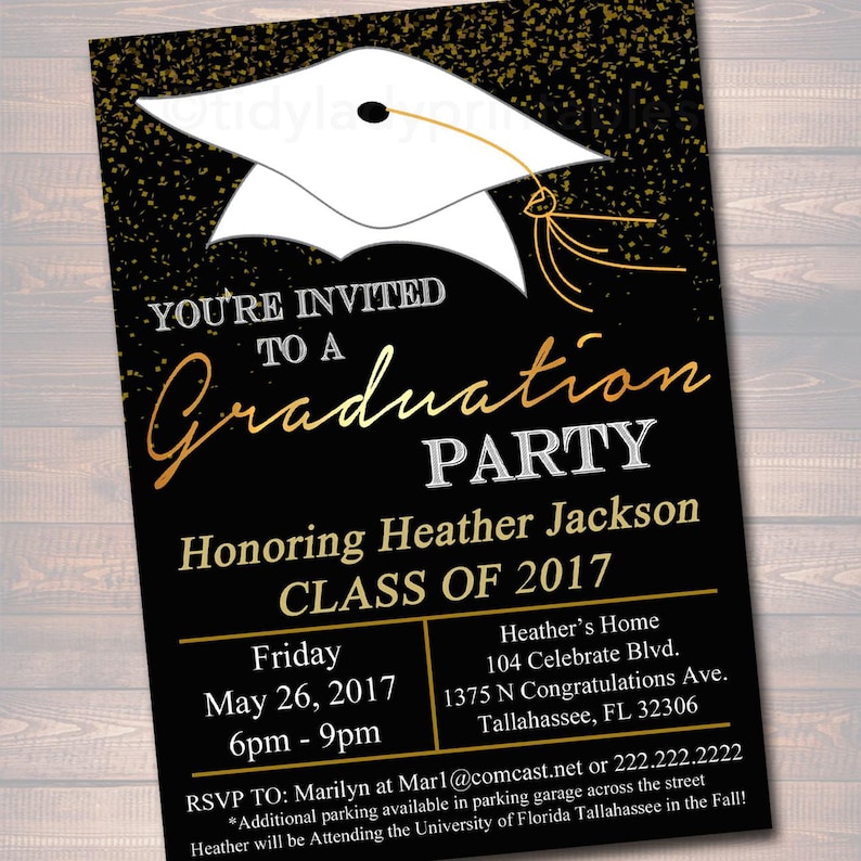 College Graduation Invitation EDITABLE Graduation Party Invitation High School Graduation Invitation Graduation Decor DIY Digital Invite